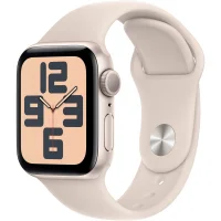 Apple Watch SE 2 2023 40mm GPS Starlight Aluminum Case with Starlight Sport Band - S/M